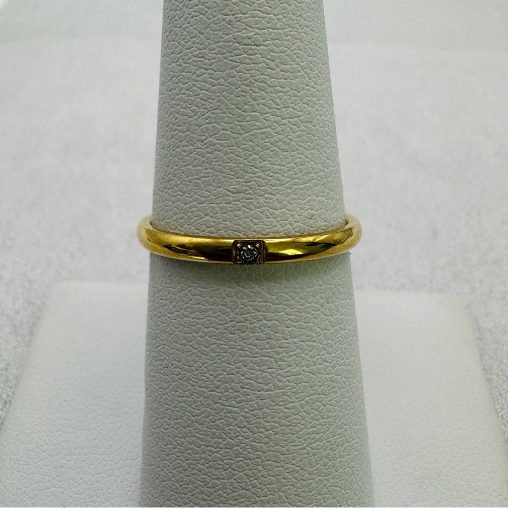 Yellow Gold Micro Ring