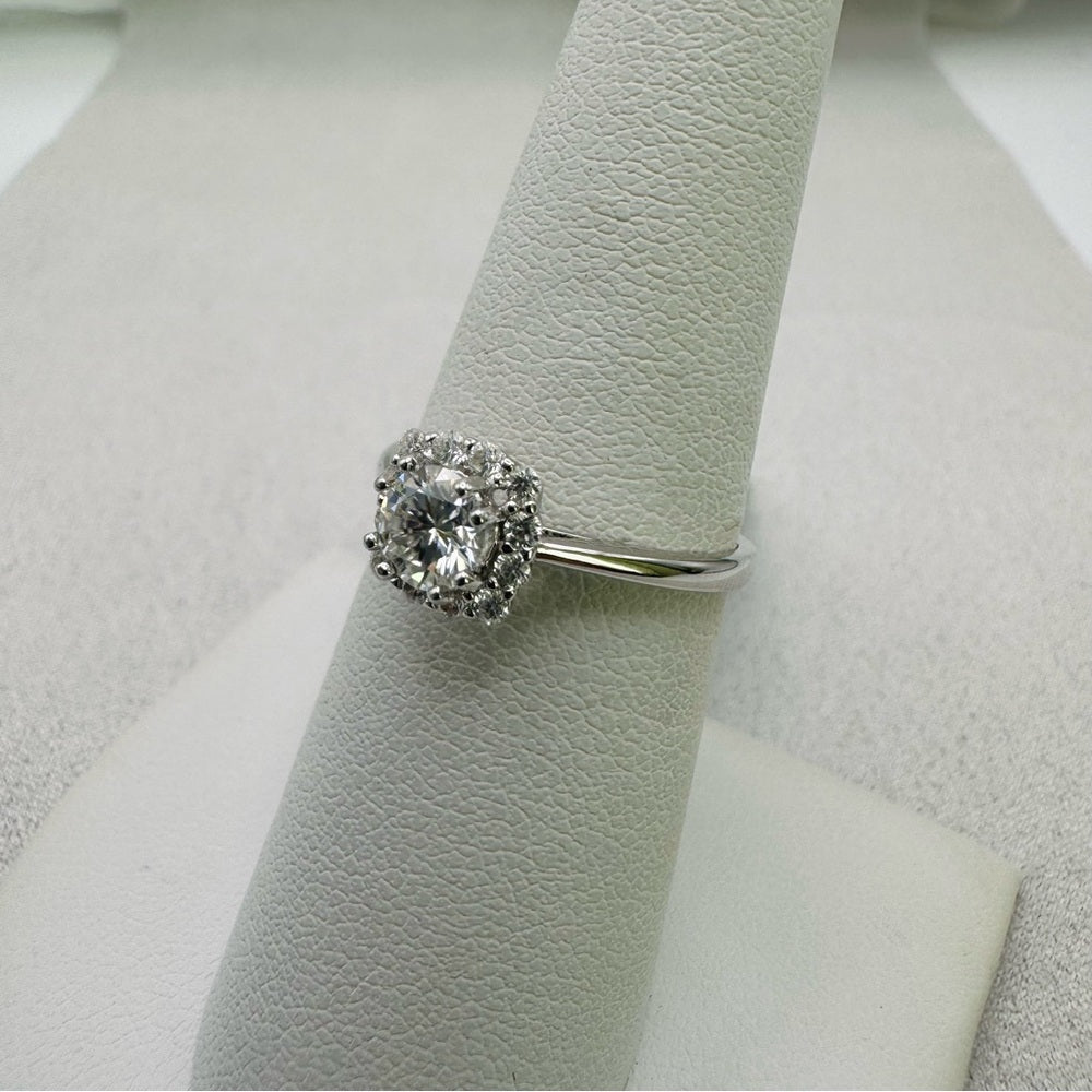 1.32 CT Moissanite Diamond Sterling Silver Ring