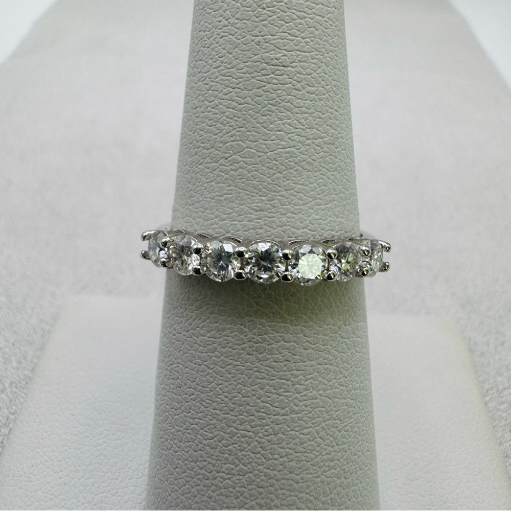 1.5 CT Moissanite Diamond Half Eternity Ring