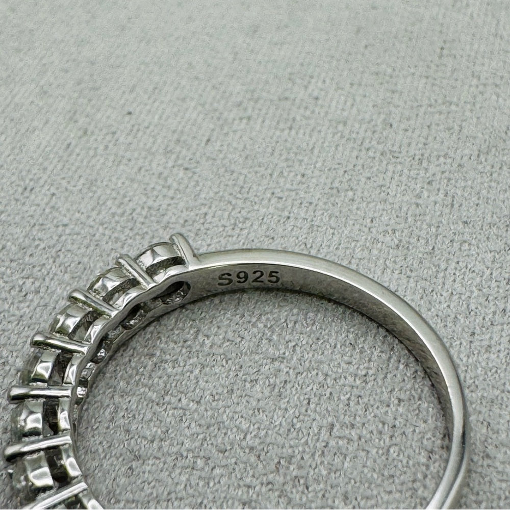 1.5 CT Moissanite Diamond Half Eternity Ring