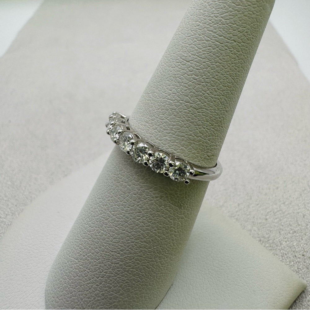 1.5 CT Moissanite Diamond Half Eternity Ring