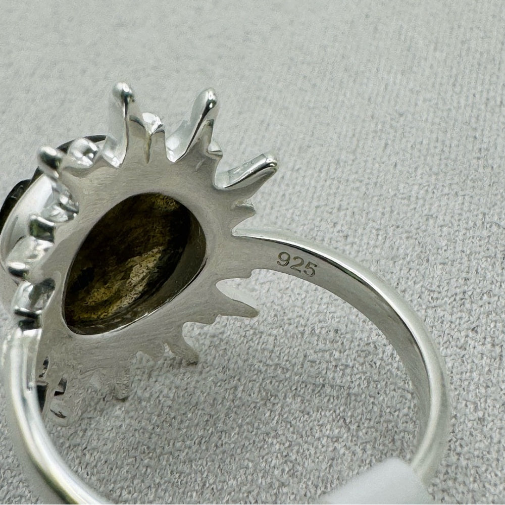 Labradorite Sun Face S925 Ring