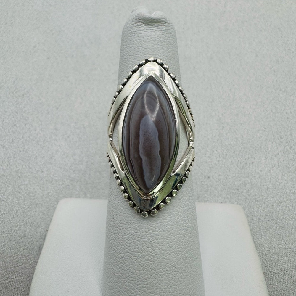 Botswana Banded Agate S925 Ring