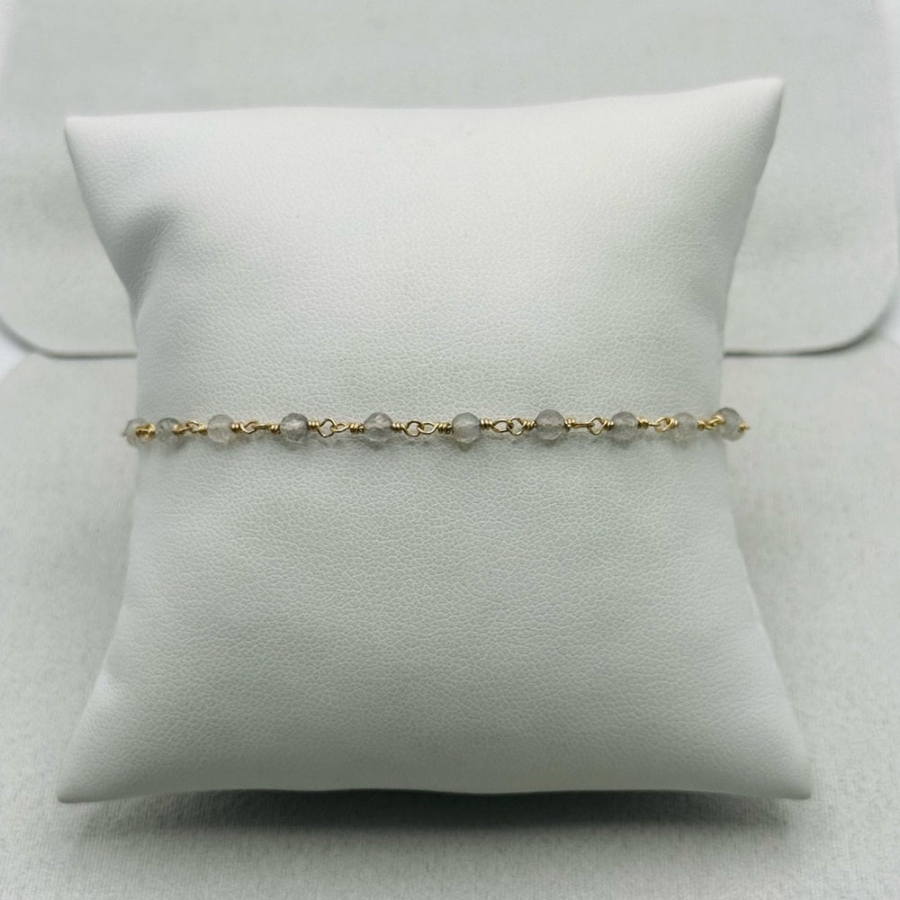 Labradorite S925 Gold Bracelet