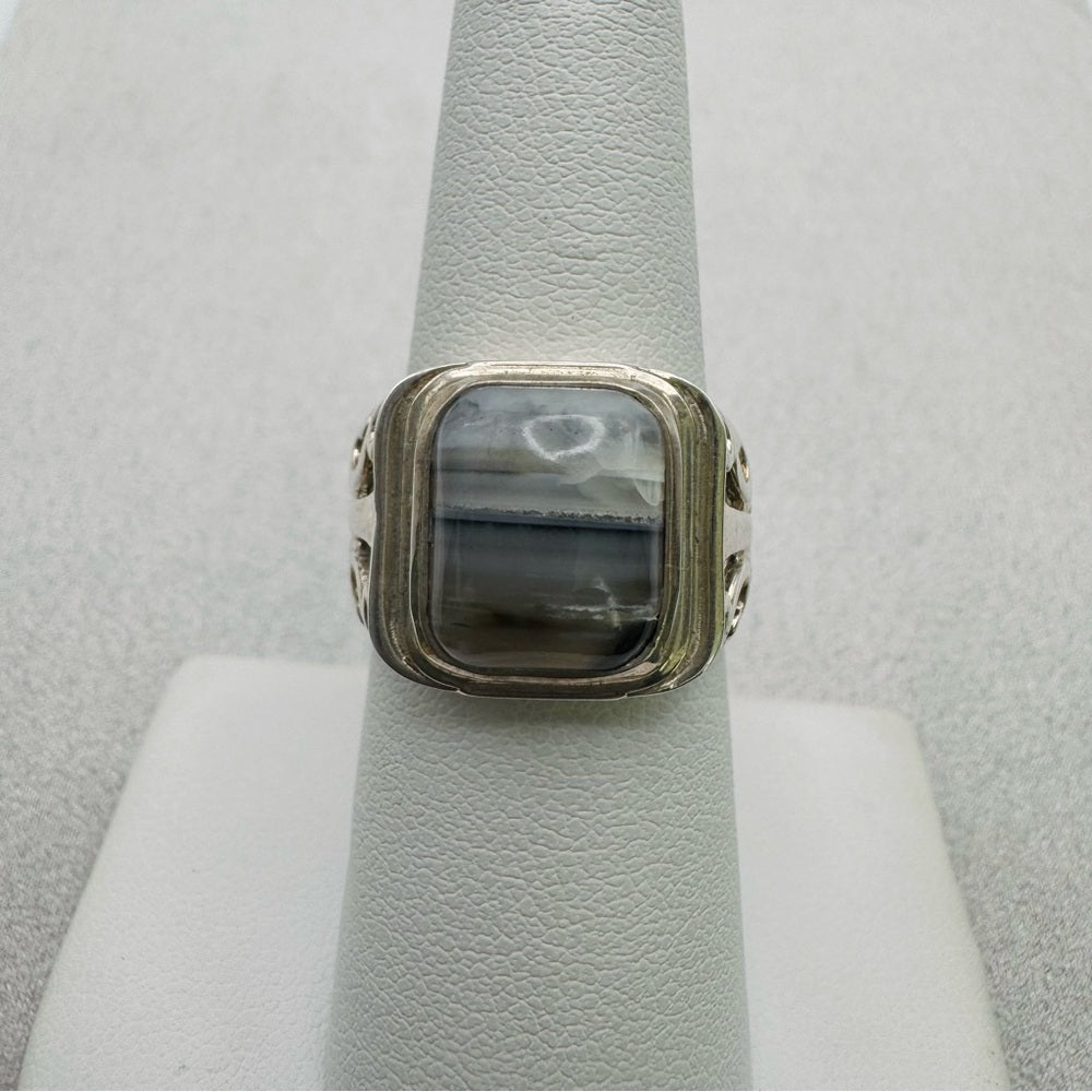 Banded Agate S925 Ring