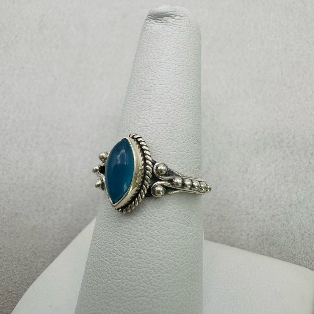 Blue Chalcedony S925 Ring