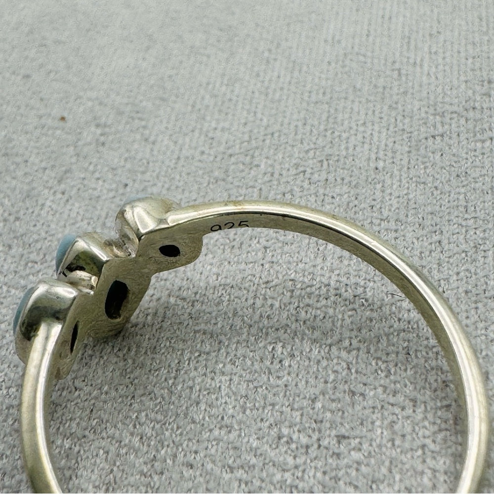 Larimar Half Lotus S925 Ring