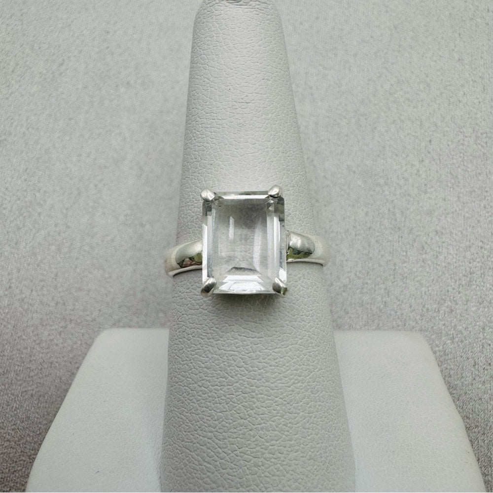 Clear Quartz Emerald Cut S925 Ring