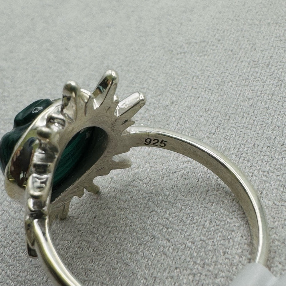 Malachite Sun Face S925 Ring