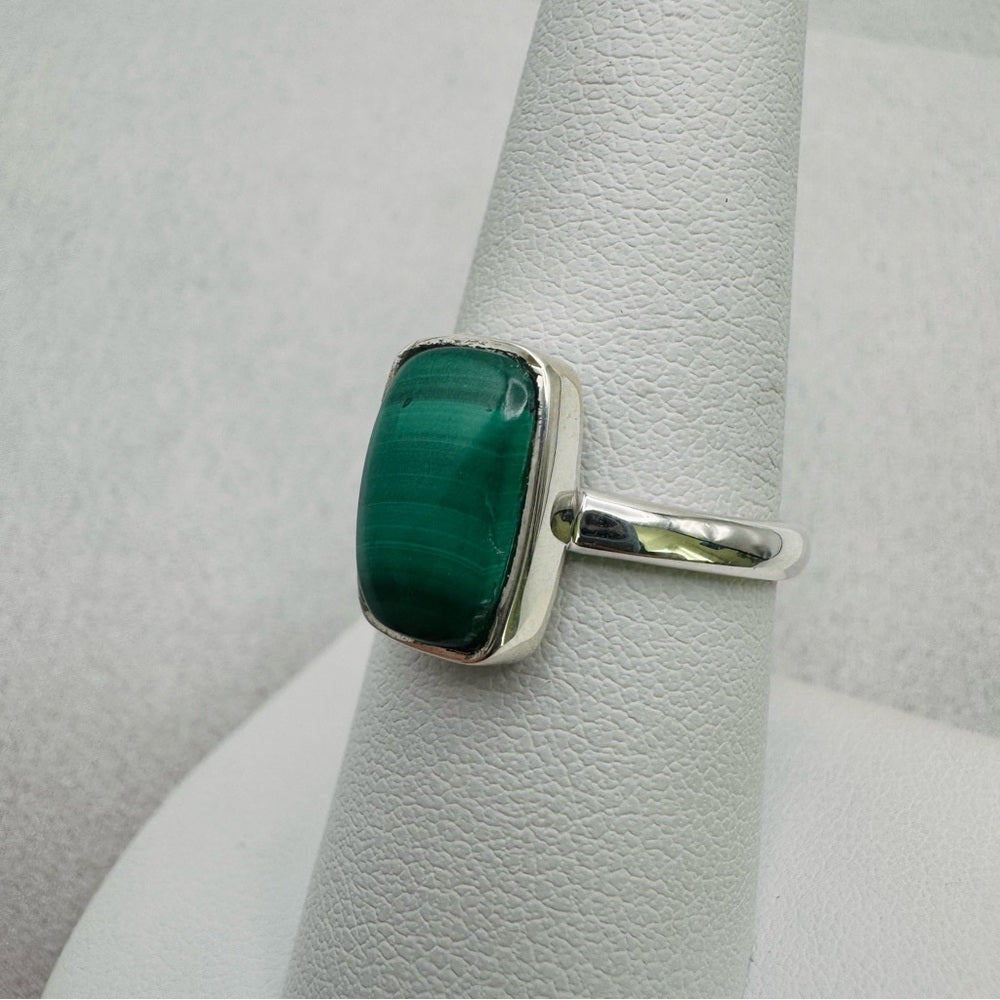Rectangle Malachite S925 Ring