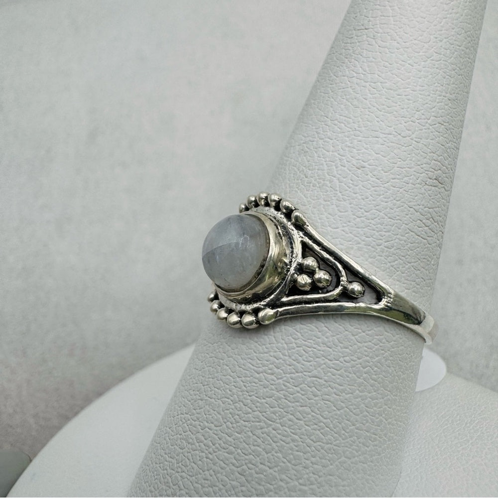 S925 Rainbow Moonstone Ring