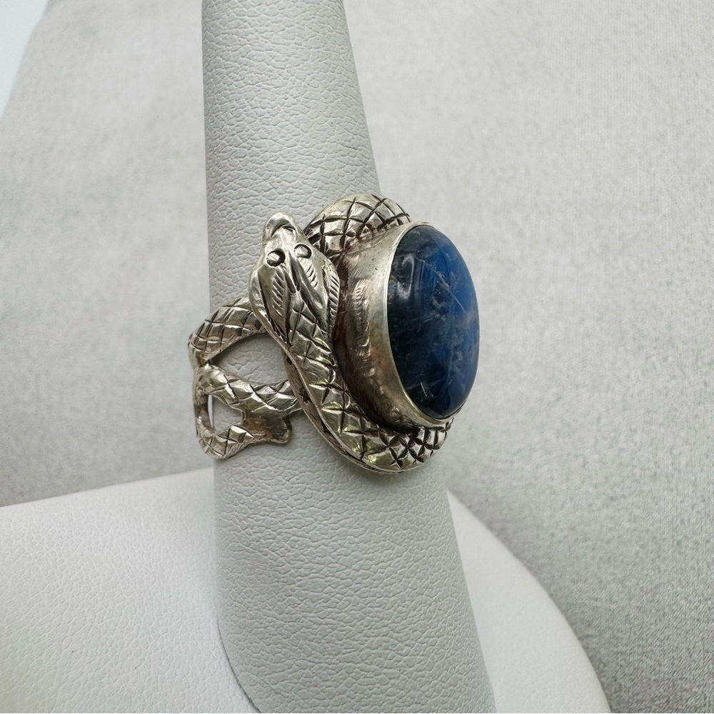 Labradorite Snake S925 Adjustable Ring