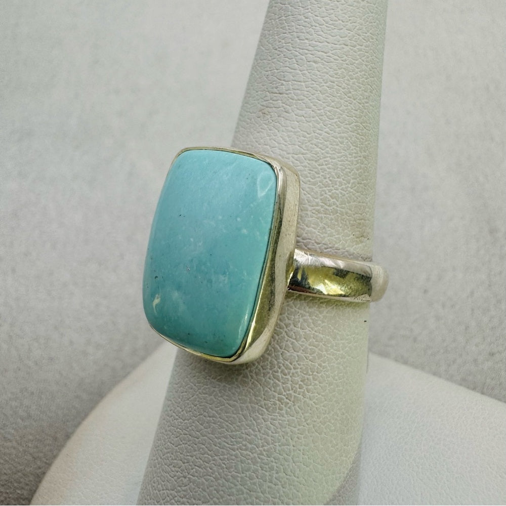 Sleeping Beauty Turquoise S925 Adjustable Ring
