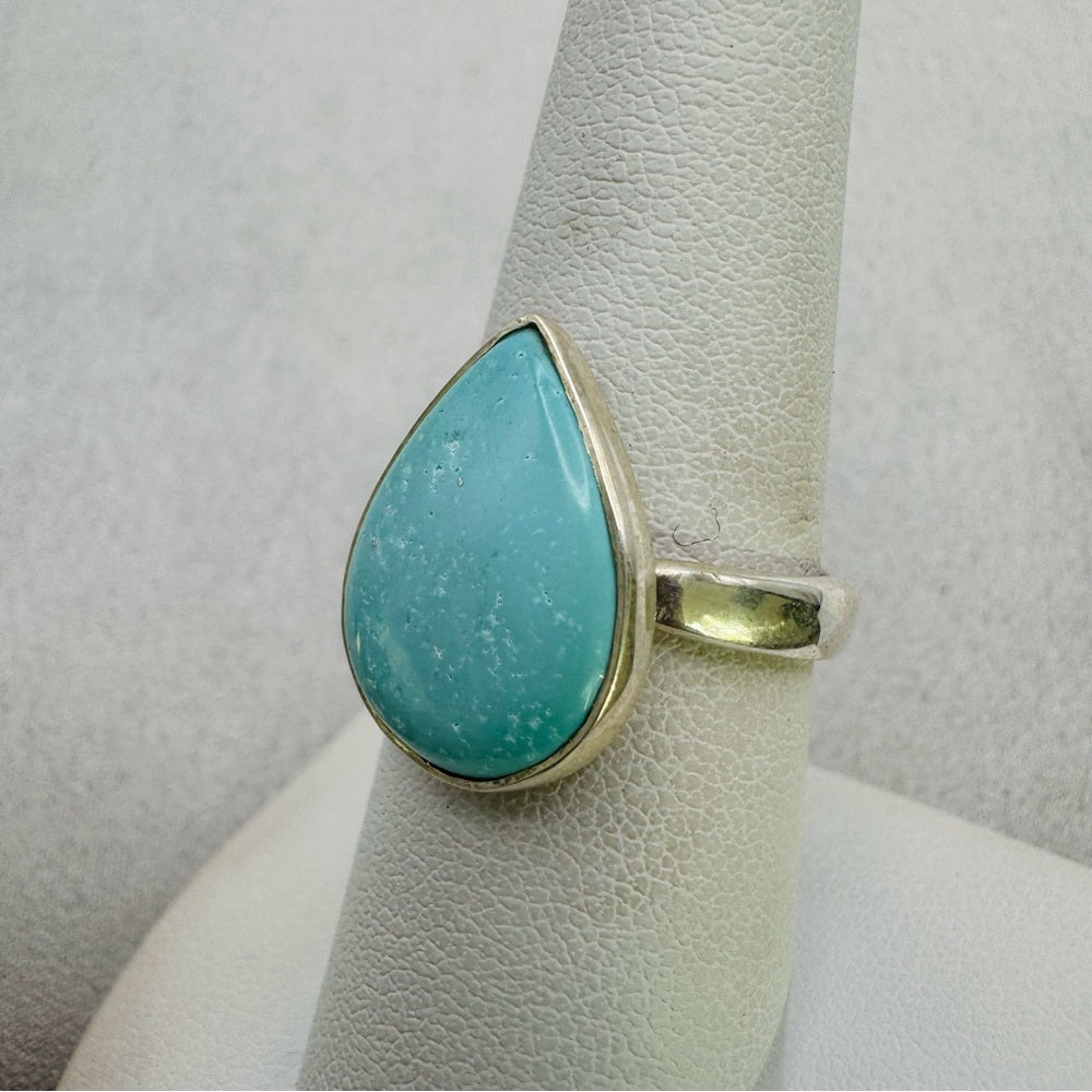 Sleeping Beauty Turquoise S925 Adjustable Ring