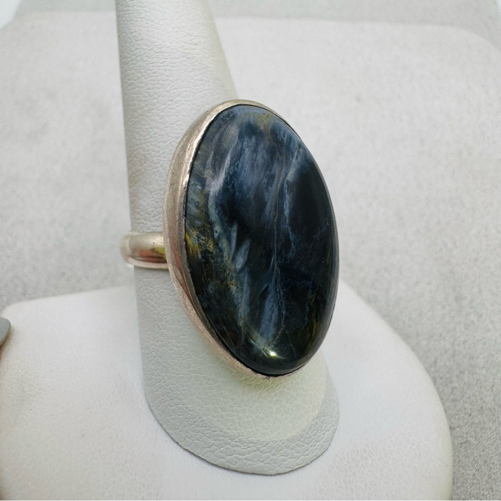 S925 Pietersite Adjustable Ring