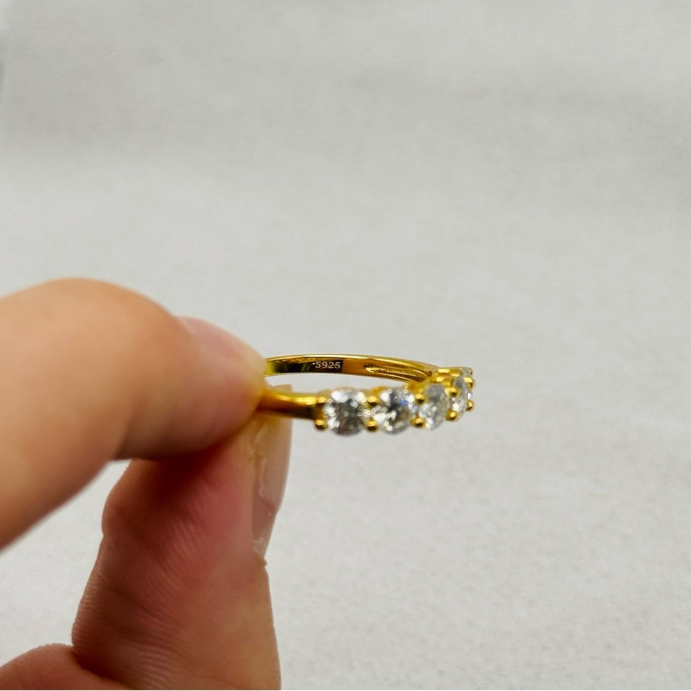 1.5 CT Moissanite Diamond Half Eternity Ring