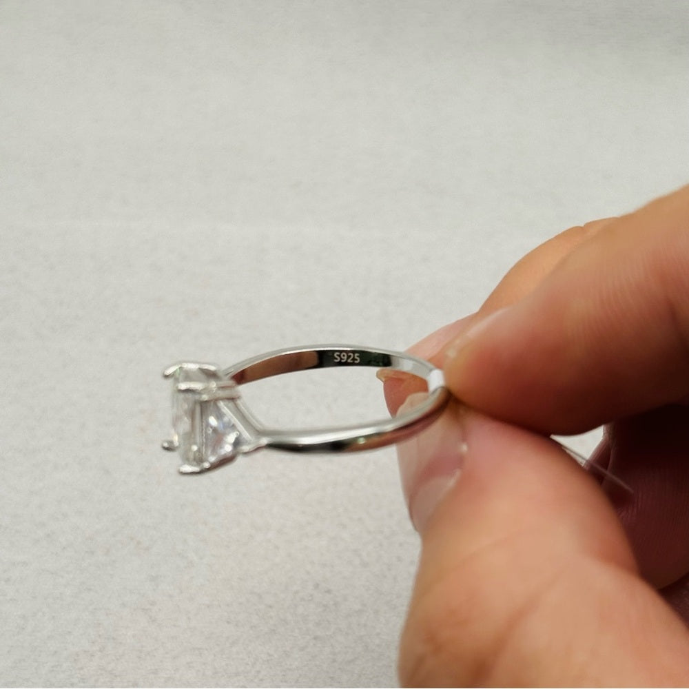 3 CT Moissanite Diamond Radiant Cut Ring