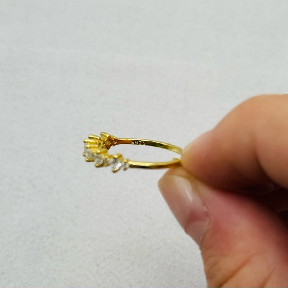 S925 Gold Band Ring