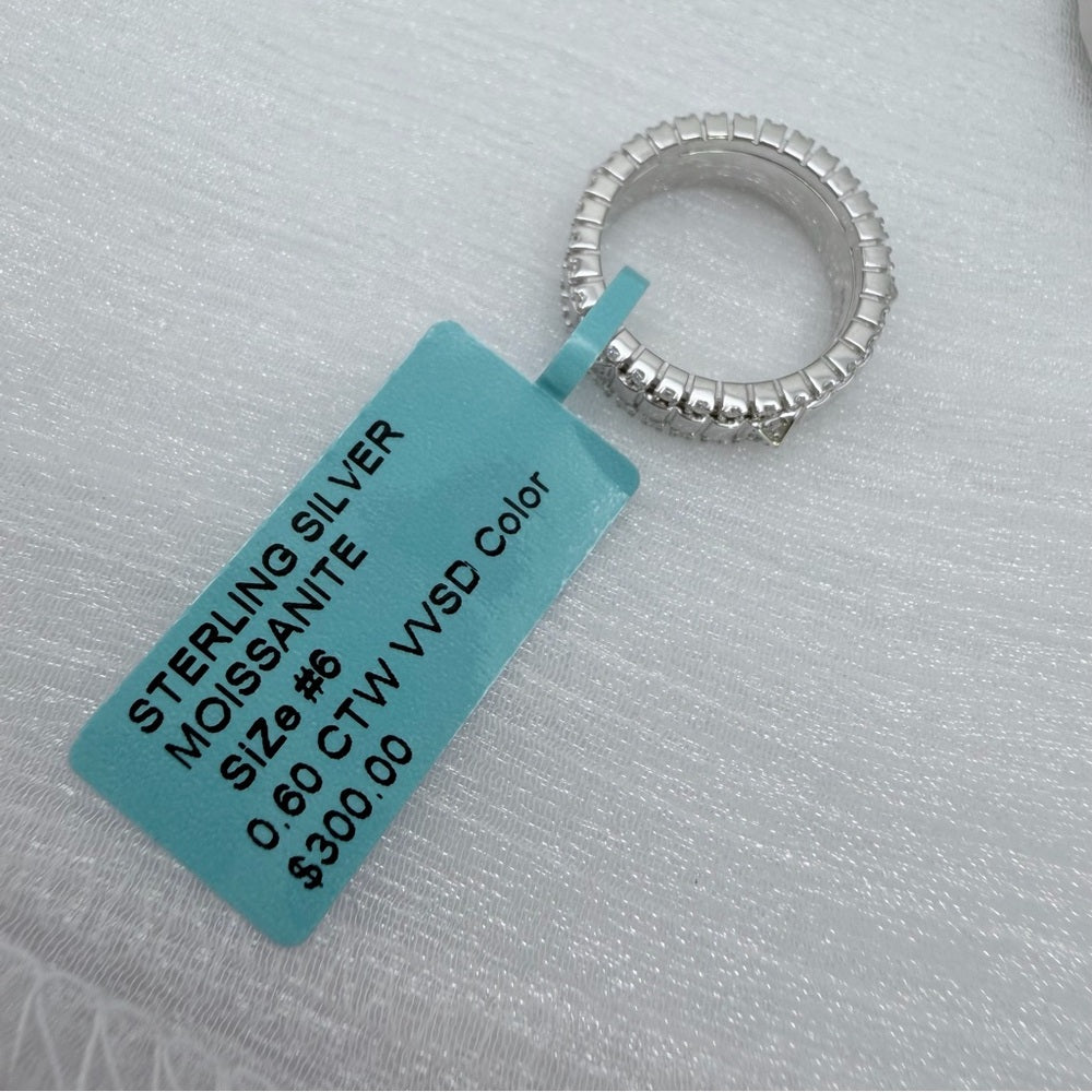 0.60 CT Moissanite Diamond Spinner Eternity Band