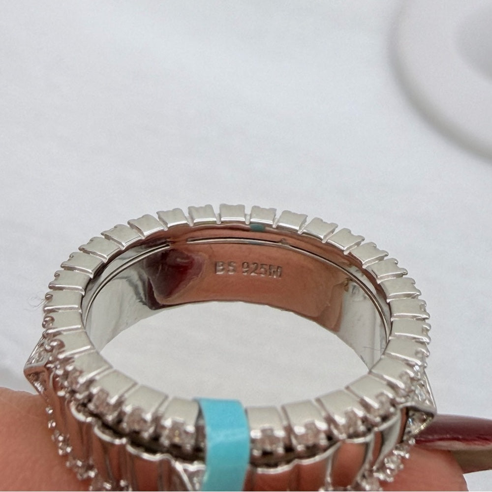 0.60 CT Moissanite Diamond Spinner Eternity Band