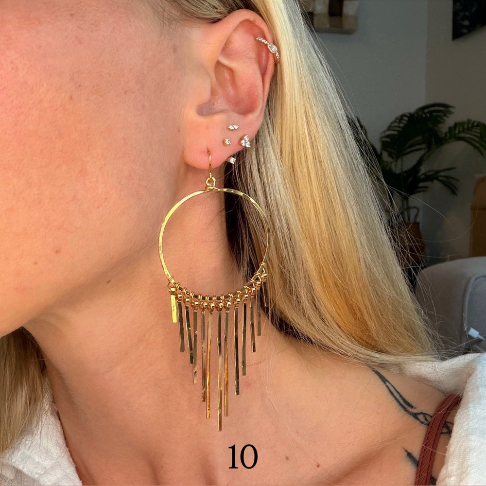 Oct 10th | Circle Handmade Hammered Gold Earrings ✨