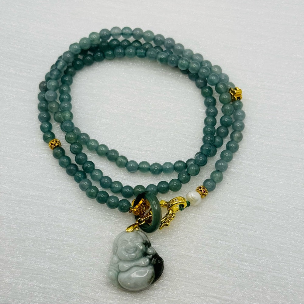 Jade Buddha Wrap Bracelet / Necklace