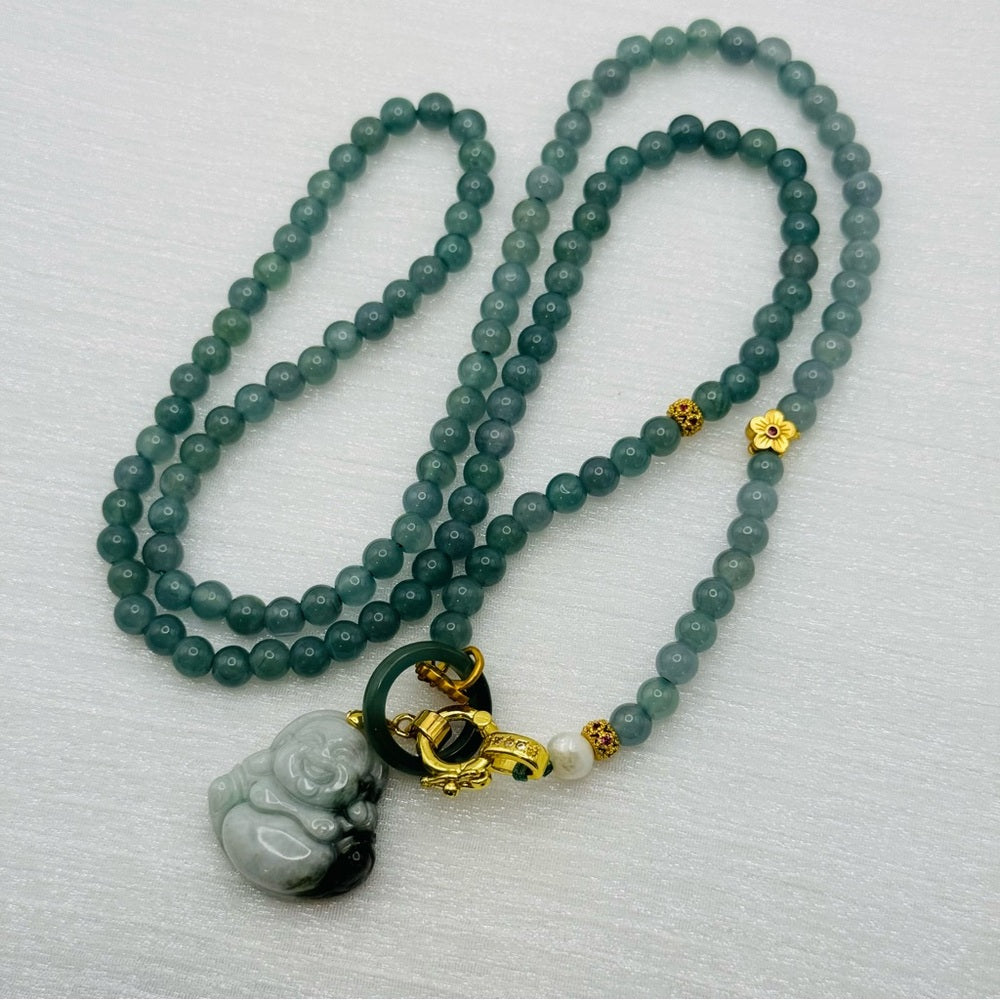 Jade Buddha Wrap Bracelet / Necklace