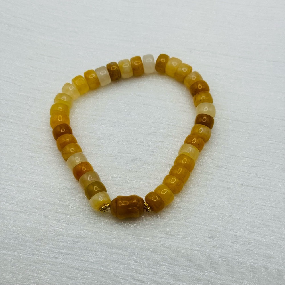 Beaded Jade Stretchy Bracelet