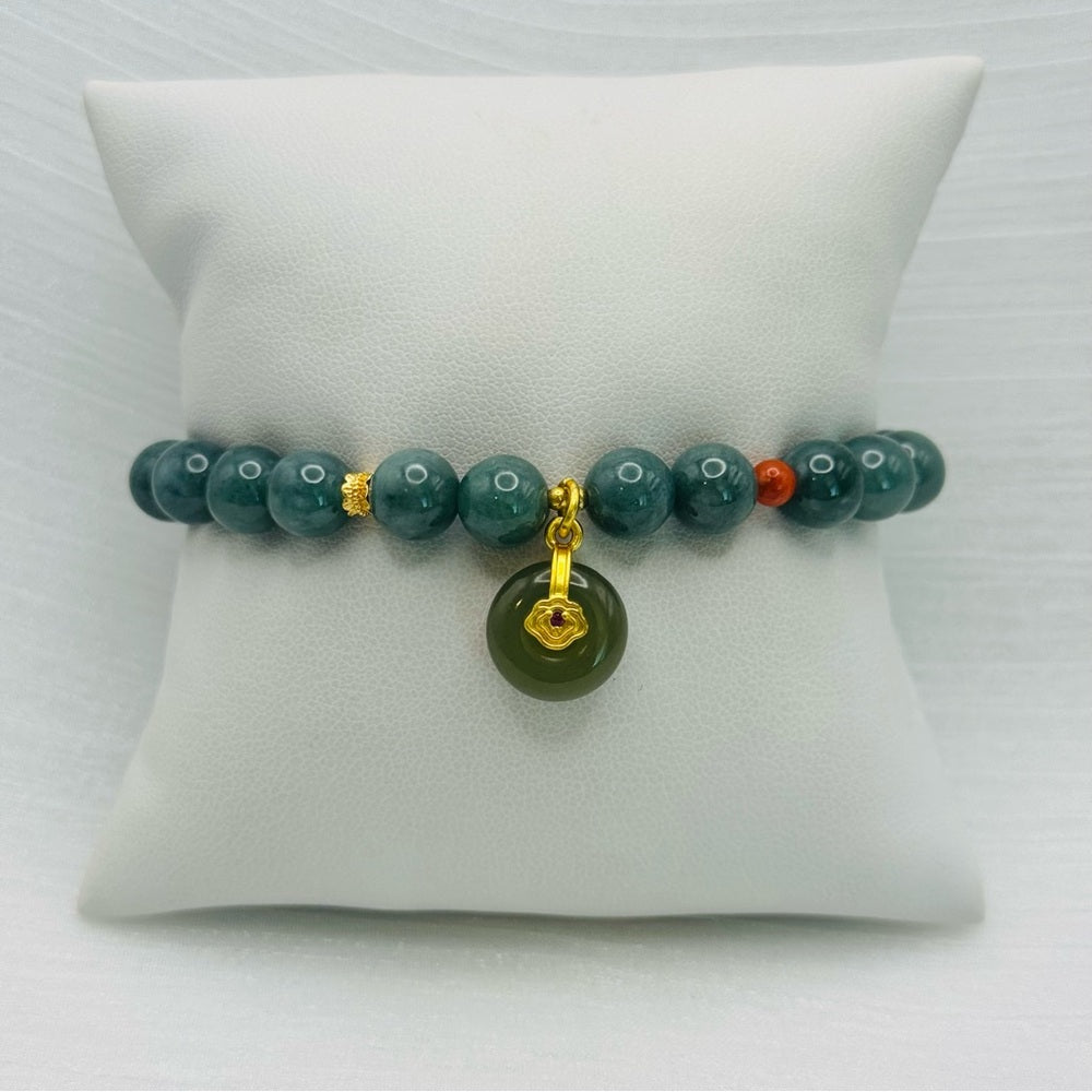 Beaded Jade Stretchy Bracelet