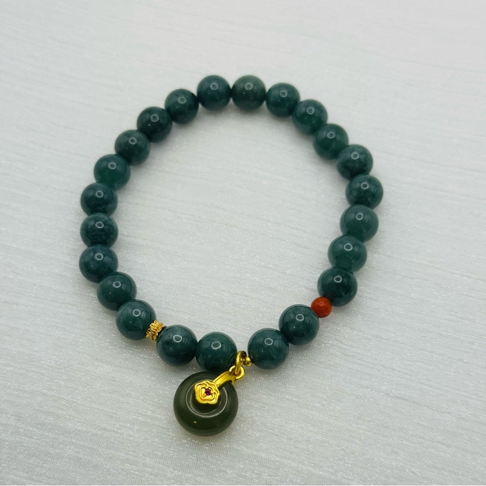 Beaded Jade Stretchy Bracelet
