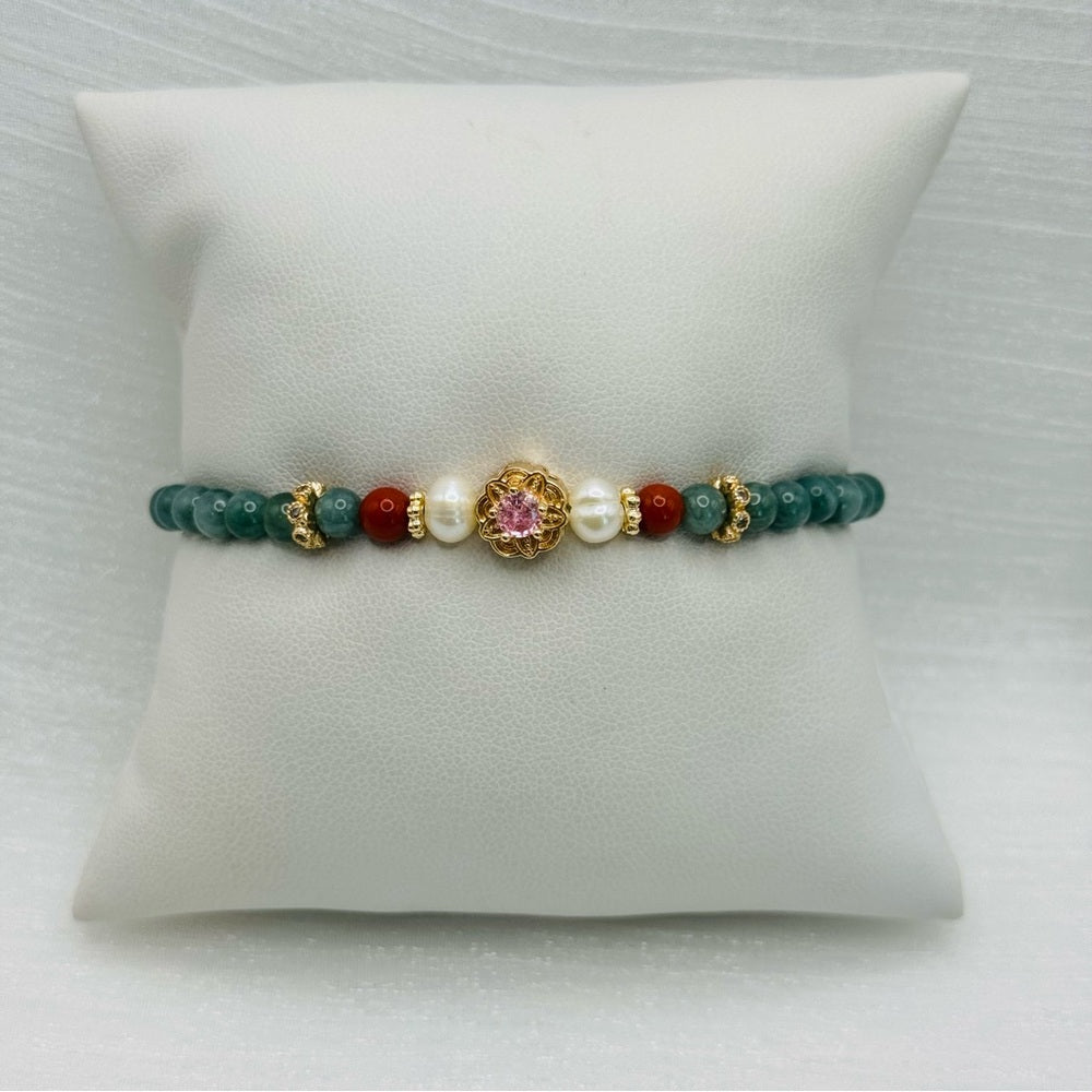 Beaded Jade Stretchy Bracelet