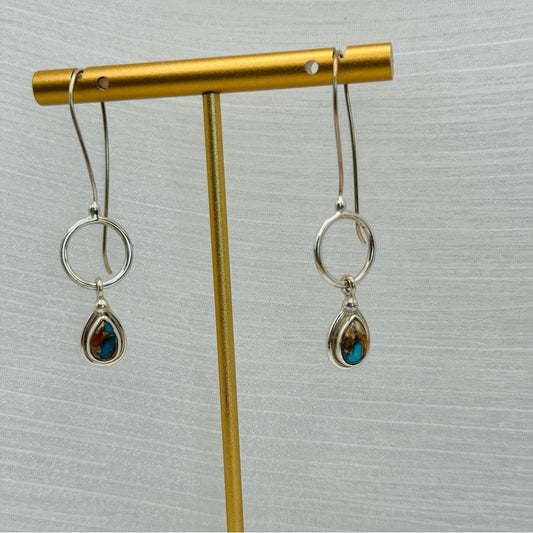 Spiny Oyster S925 Gemstone Drop Earrings