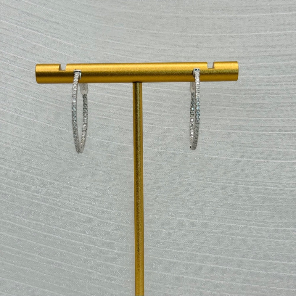 0.49 CT Moissanite Diamond Hoop Earrings