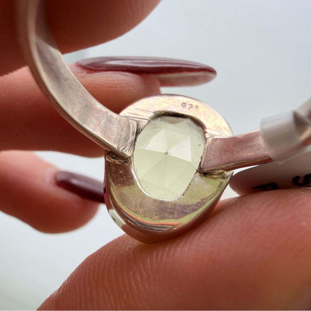 S925 Lemon Quartz Ring