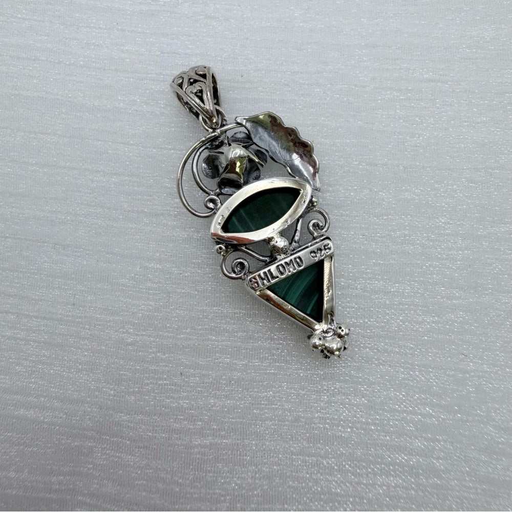 S925 Malachite Pendant