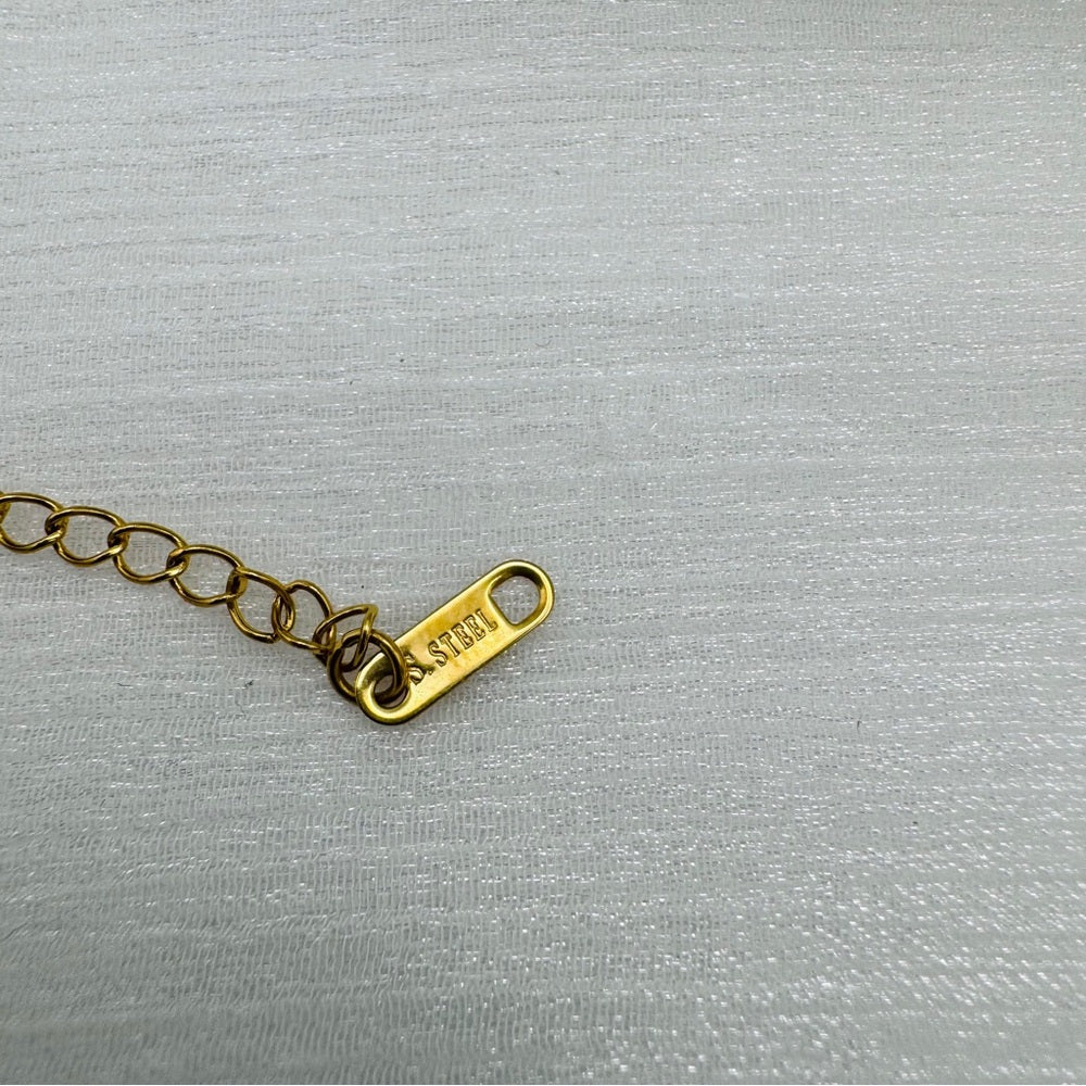 Gold Stainless Steel Bike Chain Necklace
