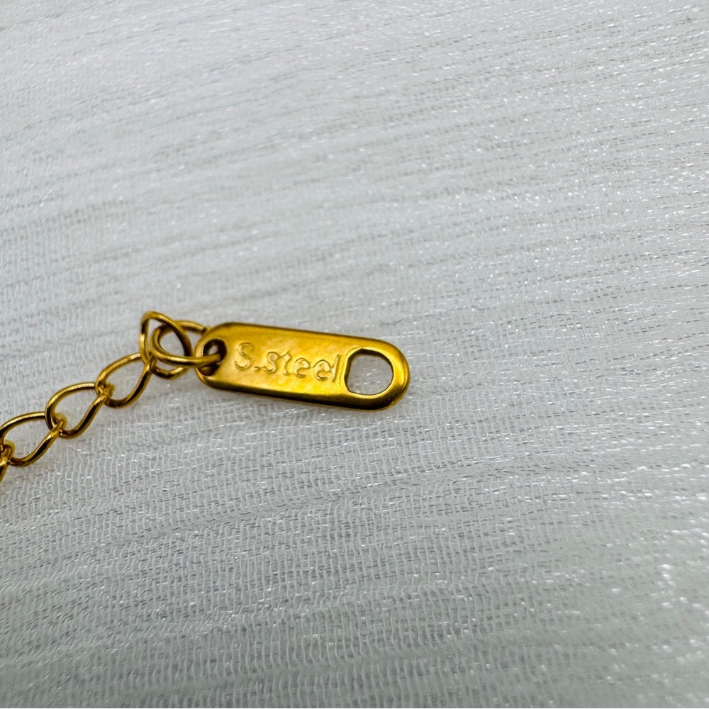 Gold Stainless Steel Chunky Figaro Chain Necklace