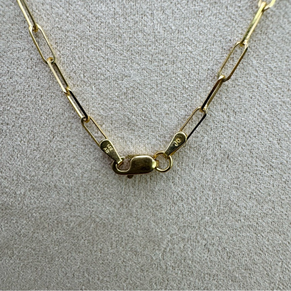 Solid 14k Gold Paperclip Chain