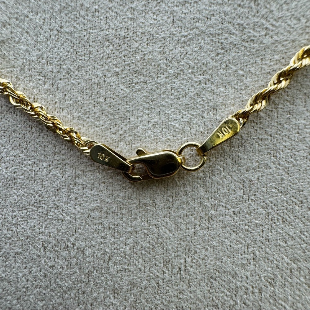 Solid 10k Gold Diamond Cut Rope Chain