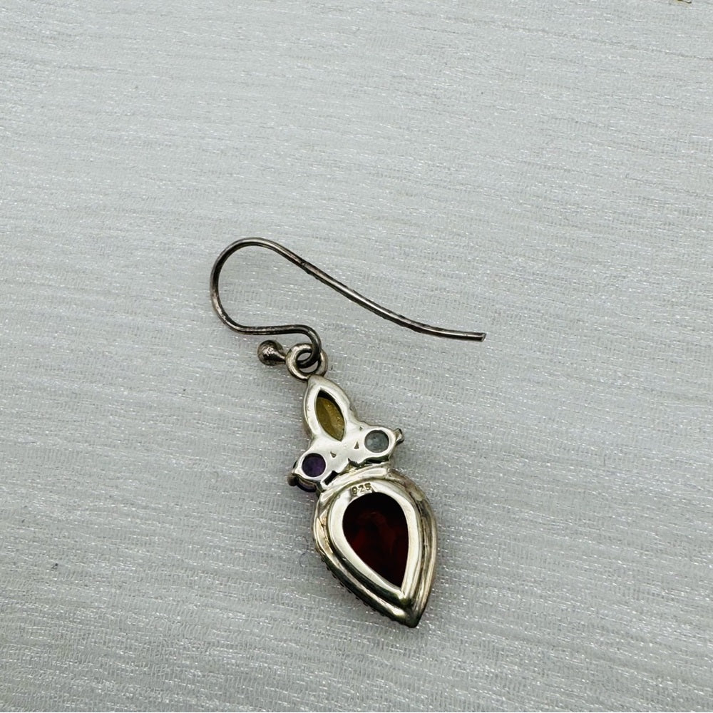 S925 Multicolored Gemstone Earrings