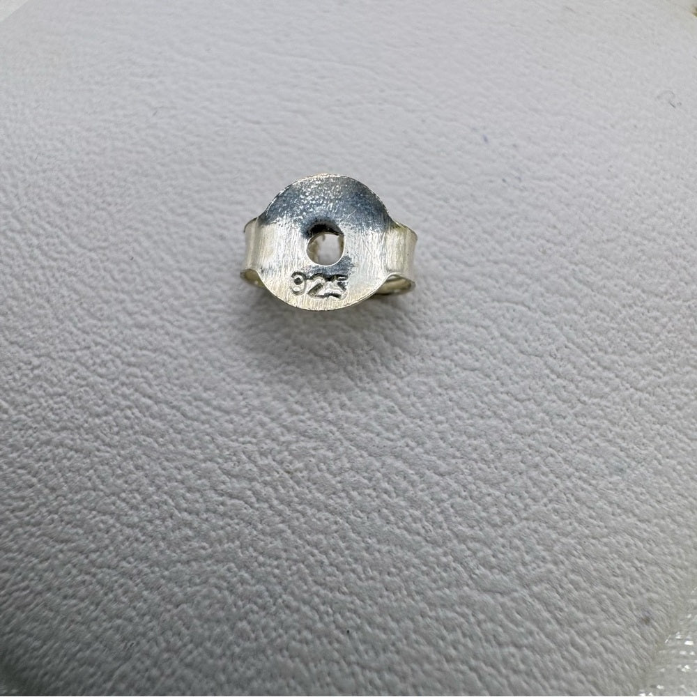 S925 Circle Swirl Rainbow Moonstone Stud Earrings