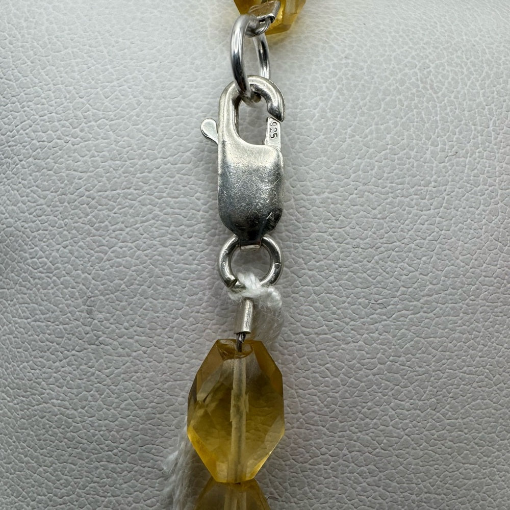 7mm Citrine Natural Beaded Necklace