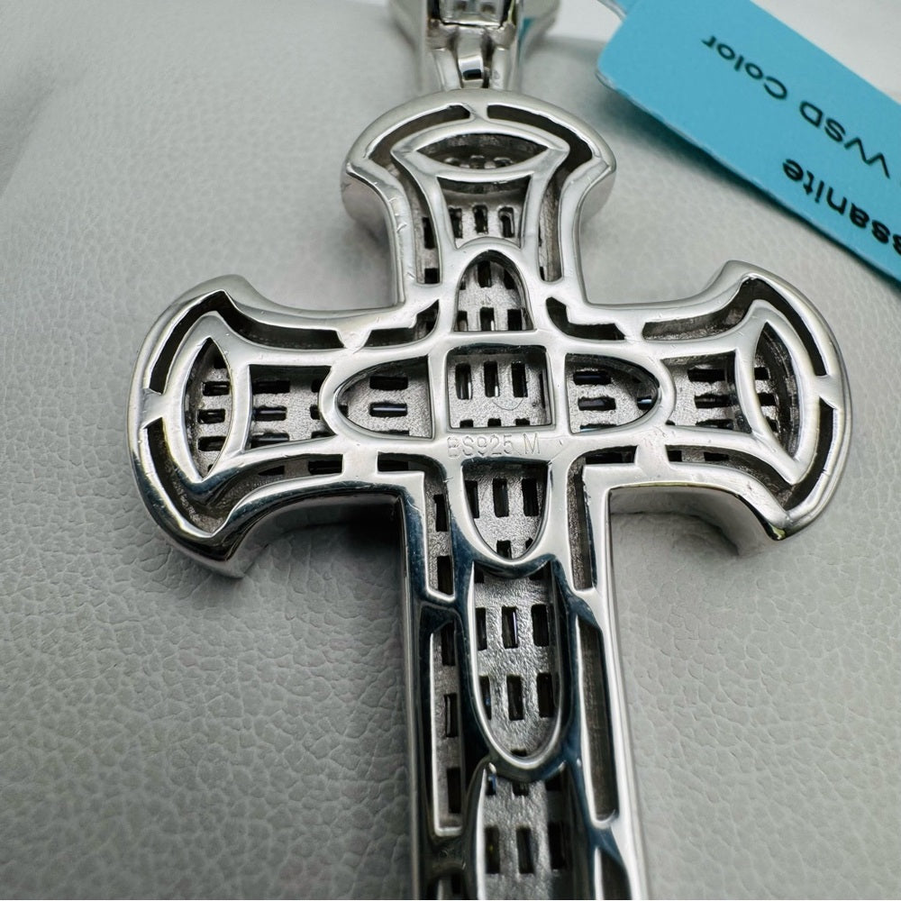 3.97 CT Moissanite Diamond Cross Pendant