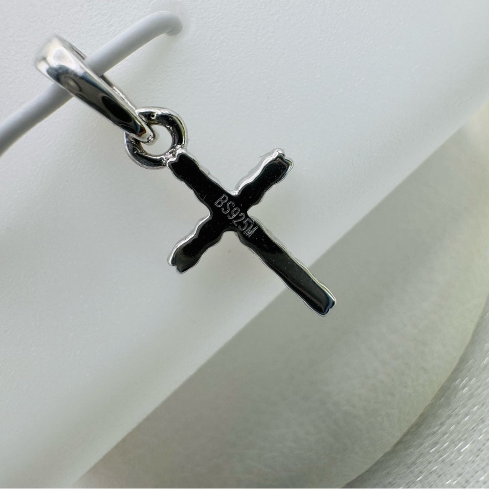 0.05 CT Moissanite Diamond Dainty Cross Pendant