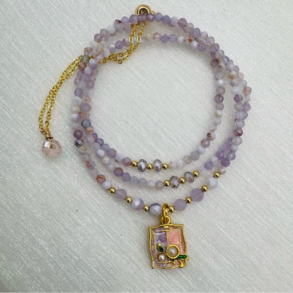 Lavender Quartz Adjustable Necklace