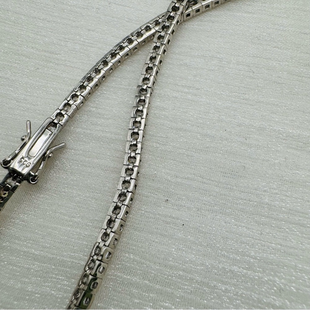 Crystal V Tennis Necklace