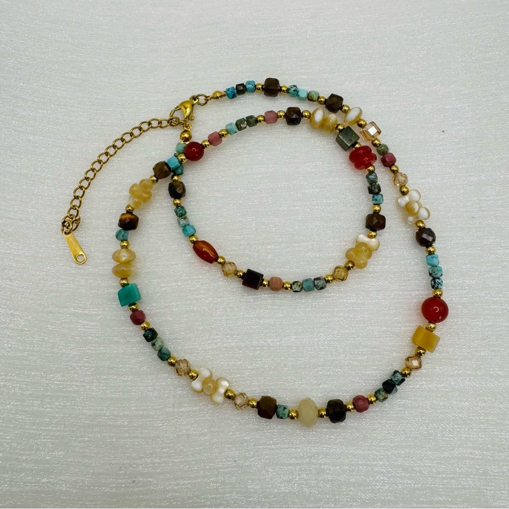 Turquoise and Mixed Gemstone Necklace
