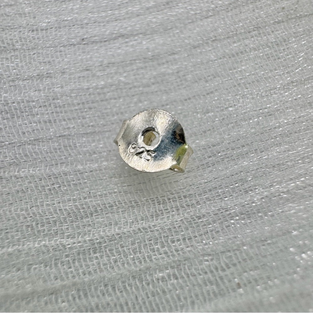 Green Chalcedony Circle Swirl Stud Earrings