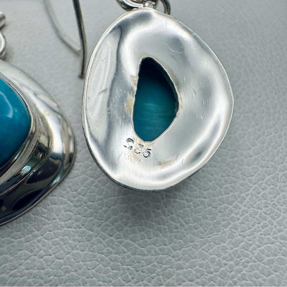 S925 Turquoise Dangle Earrings