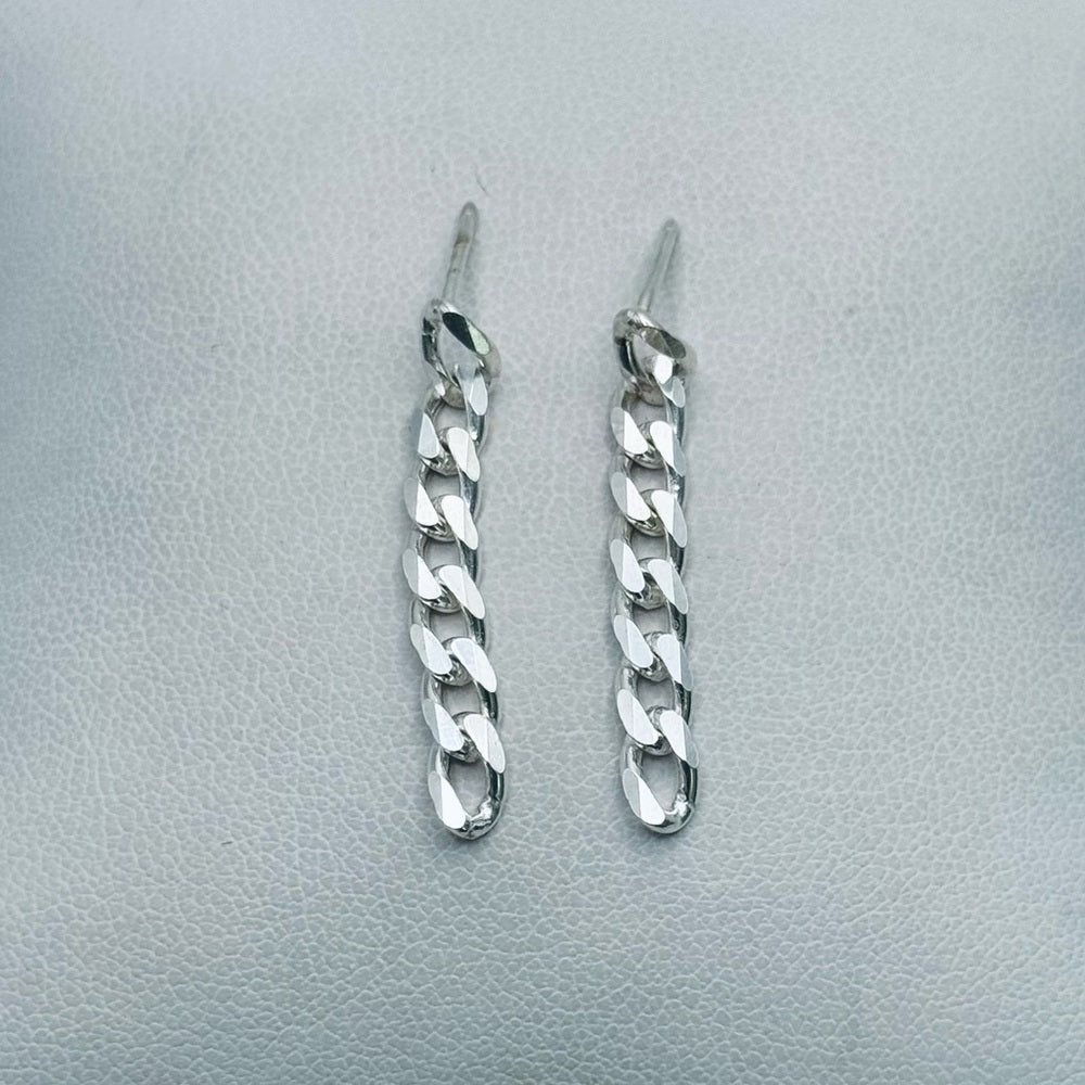 S925 Silver Chain Dangle Earrings